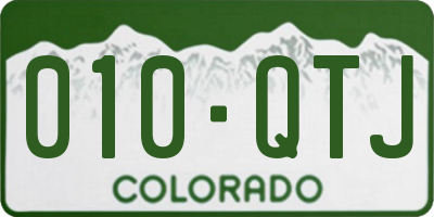 CO license plate 010QTJ