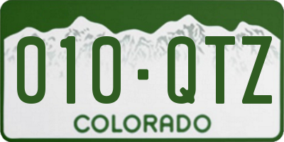 CO license plate 010QTZ