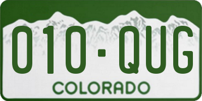 CO license plate 010QUG