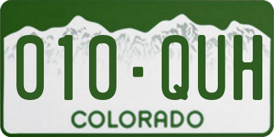CO license plate 010QUH