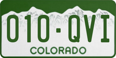CO license plate 010QVI
