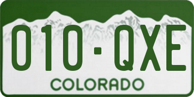CO license plate 010QXE