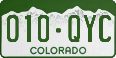 CO license plate 010QYC