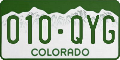 CO license plate 010QYG