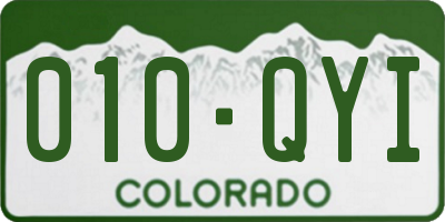 CO license plate 010QYI