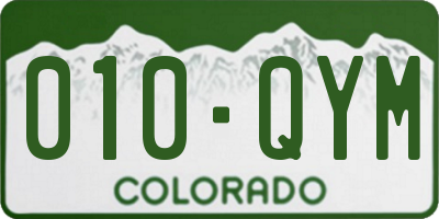 CO license plate 010QYM