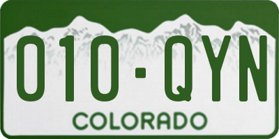 CO license plate 010QYN