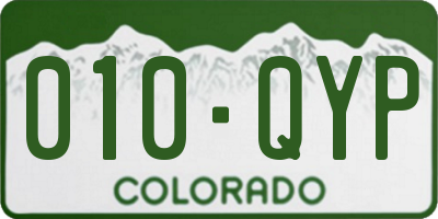 CO license plate 010QYP