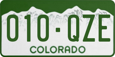 CO license plate 010QZE