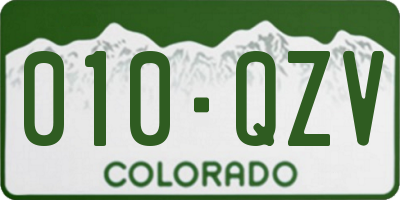 CO license plate 010QZV