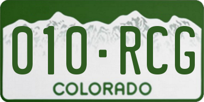 CO license plate 010RCG