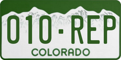 CO license plate 010REP