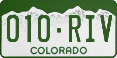 CO license plate 010RIV