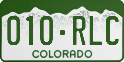 CO license plate 010RLC
