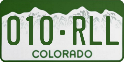 CO license plate 010RLL
