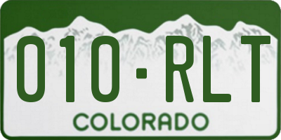 CO license plate 010RLT
