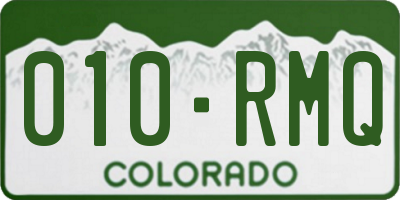 CO license plate 010RMQ