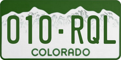 CO license plate 010RQL