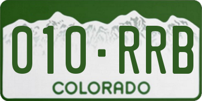 CO license plate 010RRB