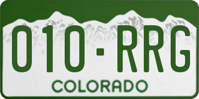 CO license plate 010RRG