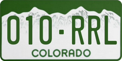 CO license plate 010RRL