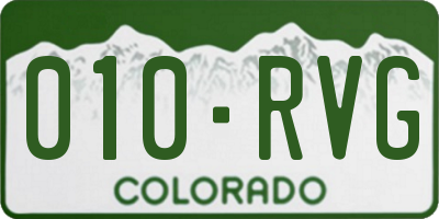 CO license plate 010RVG