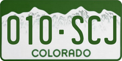 CO license plate 010SCJ