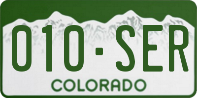 CO license plate 010SER