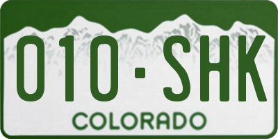 CO license plate 010SHK