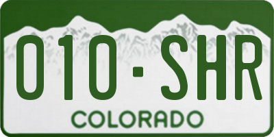 CO license plate 010SHR