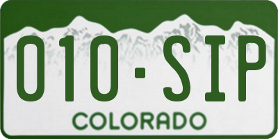 CO license plate 010SIP