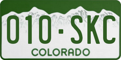 CO license plate 010SKC