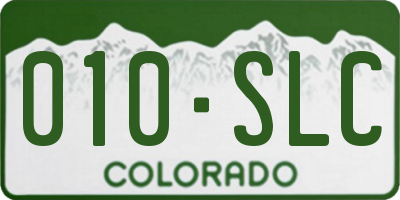 CO license plate 010SLC