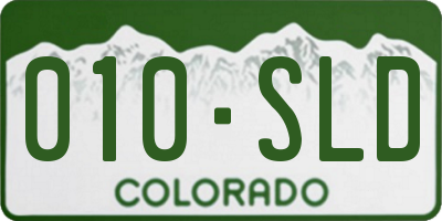 CO license plate 010SLD