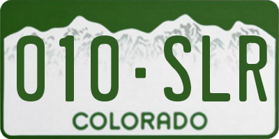 CO license plate 010SLR