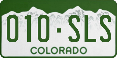 CO license plate 010SLS