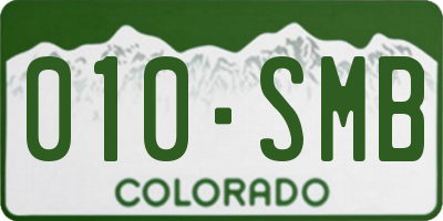 CO license plate 010SMB