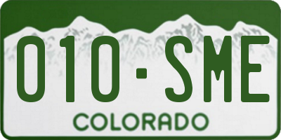 CO license plate 010SME