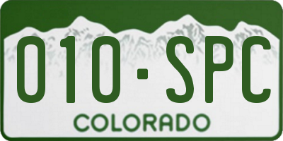 CO license plate 010SPC
