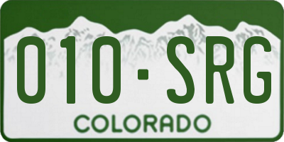 CO license plate 010SRG