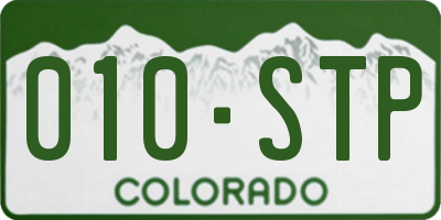 CO license plate 010STP