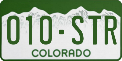 CO license plate 010STR