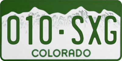CO license plate 010SXG