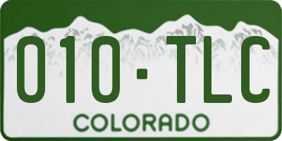 CO license plate 010TLC