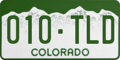 CO license plate 010TLD