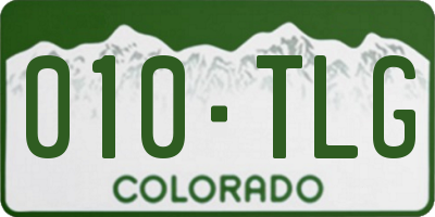 CO license plate 010TLG