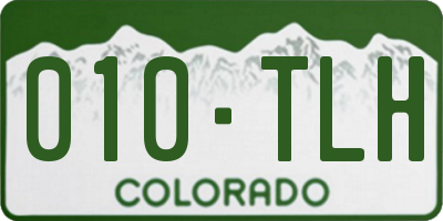 CO license plate 010TLH