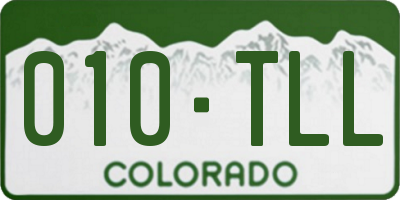 CO license plate 010TLL