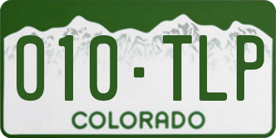 CO license plate 010TLP