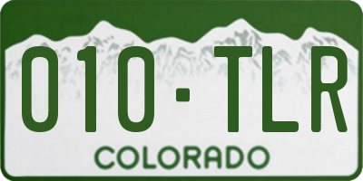 CO license plate 010TLR